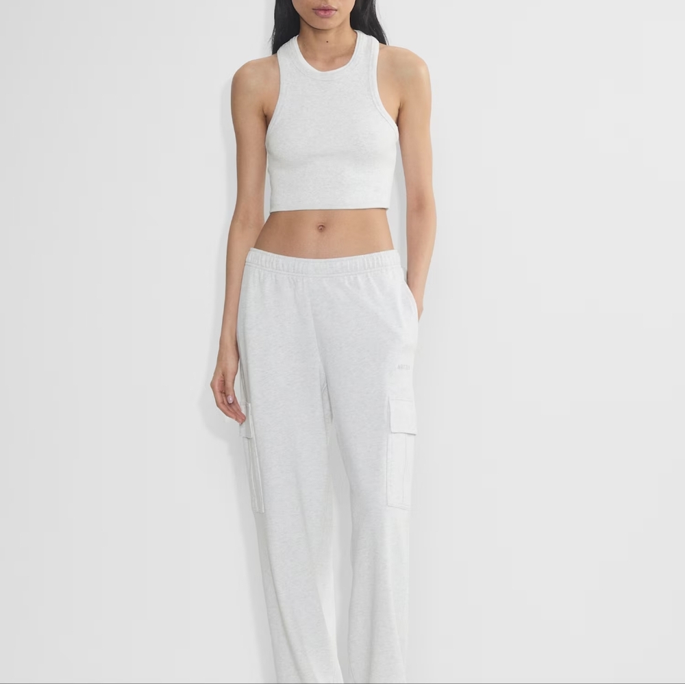 Aritzia Wide Leg Pants in White - Picture 2 of 16